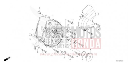 PANNEAU CARTER-MOTEUR G. MSX125AM de 2021